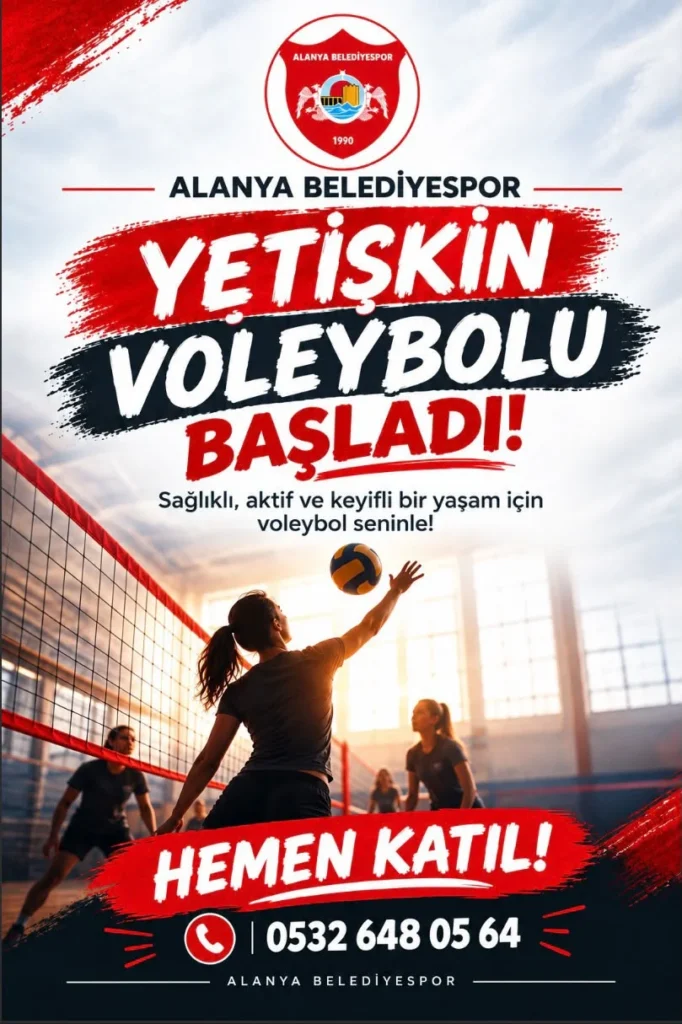 Alanya Belediyespor’dan yetişkinlere voleybol fırsatı