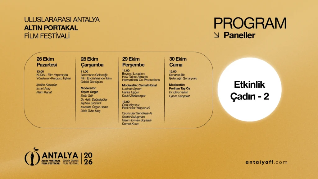 Altın Portakal’da panel, forum, söyleşi ve atölyeler düzenlenecek - Mega TV Altın Portakal’da panel, forum, söyleşi ve atölyeler düzenlenecek
