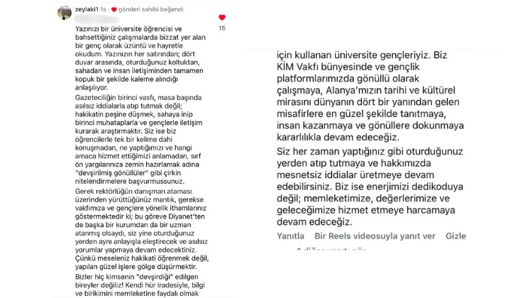 Gönüllü öğrenci Kızmaz’dan G. C.’ye jet yanıt - Mega TV Gönüllü öğrenci Kızmaz’dan G. C.’ye jet yanıt