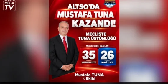 ALTSO’da Mustafa Tuna kazandı: Mecliste 35’e 26 üstünlük