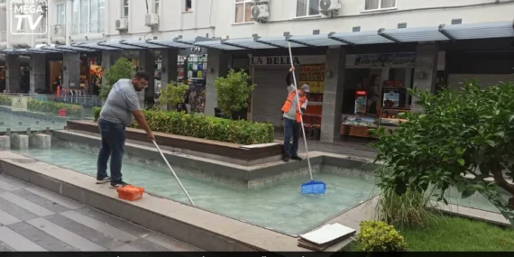 Kemer Liman Caddesi’nde kış öncesi bakım çalışması