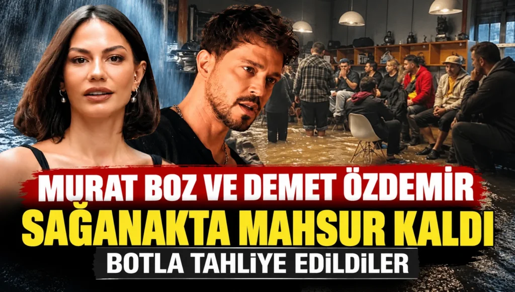 Murat Boz ve Demet Özdemir sağanakta mahsur kaldı: Botla tahliye edildiler - Mega TV Murat Boz ve Demet Özdemir sağanakta mahsur kaldı: Botla tahliye edildiler