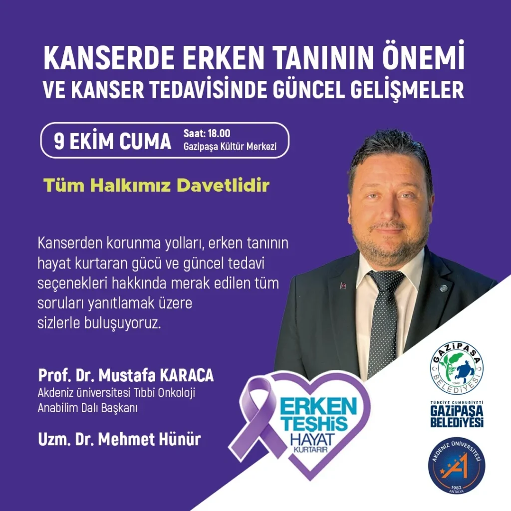 Gazipaşa’da kanser farkındalık semineri düzenlenecek