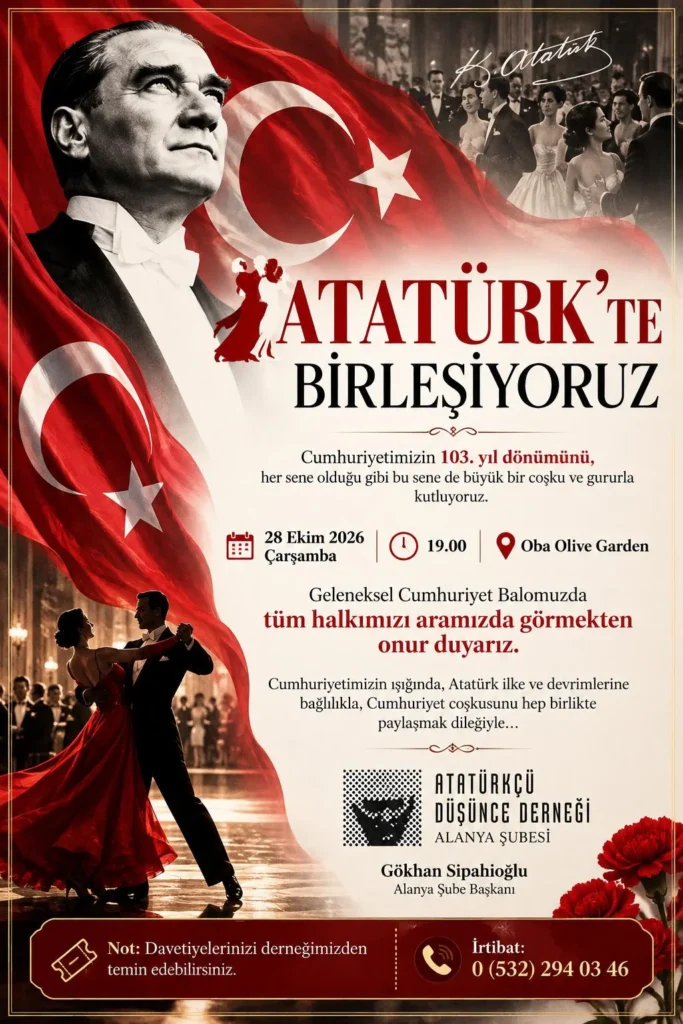 Alanya’da Cumhuriyet Balosu heyecanı: ADD’den vatandaşlara davet - Mega TV Alanya’da Cumhuriyet Balosu heyecanı: ADD’den vatandaşlara davet